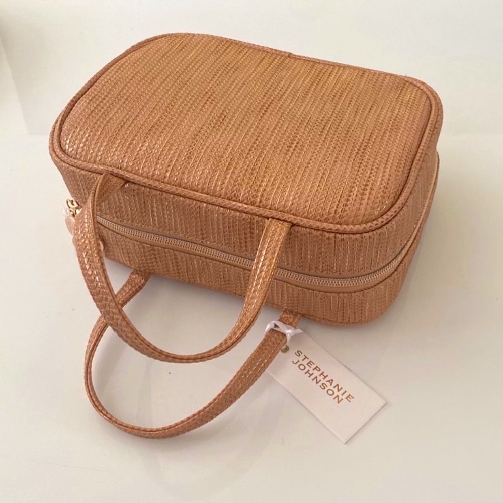 NWT Stephanie Johnson Travel Bath Caddy Rose Gold
